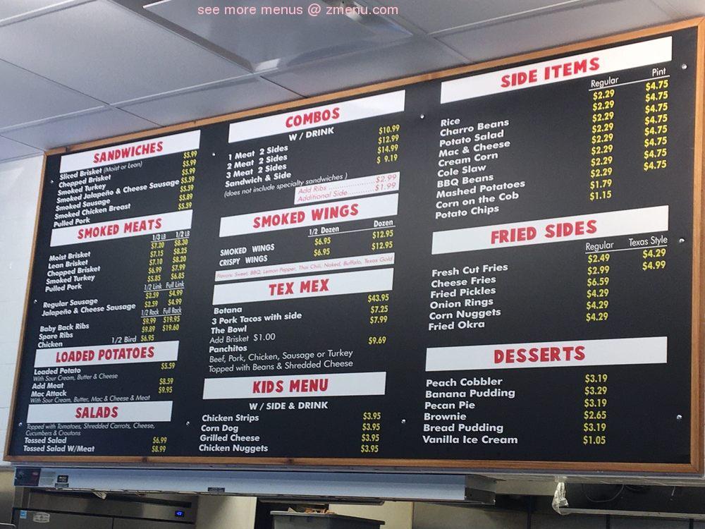 Reyna S Bar B Q Harlingen Menu In Harlingen Texas Usa